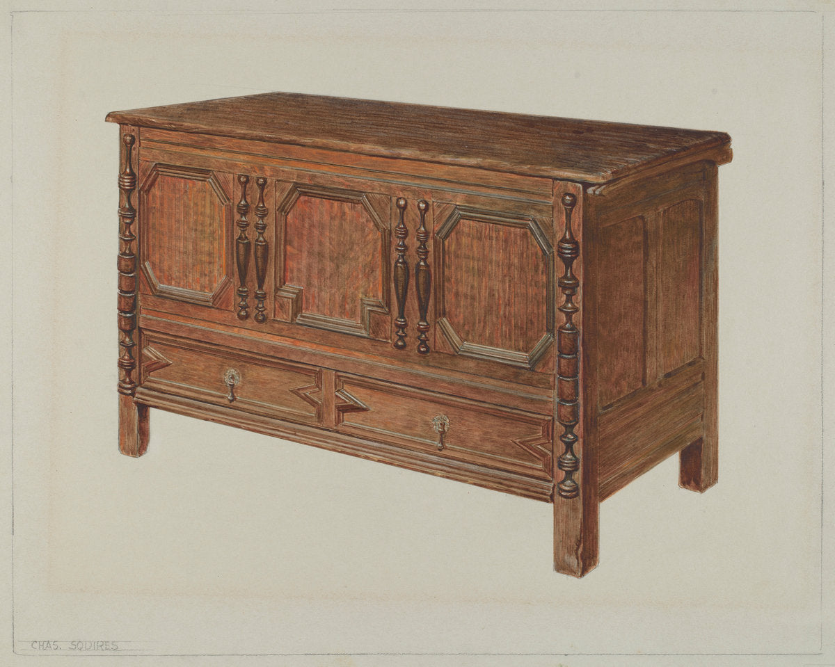 Chest by Charles Squires (American, active c. 1935), 16X12"(A3)Poster Print