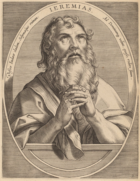 Jeremiah by Theodor Galle after Jan van der Straet (Flemish, c. 1571 - 1633), 16X12"(A3)Poster Print