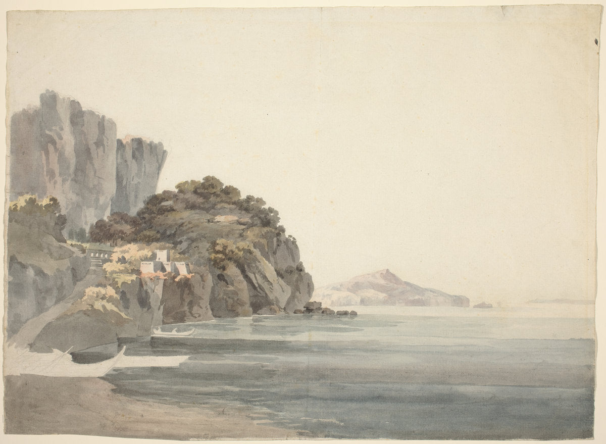 An Italian Coast Scene by William Pars (British, 1742 - 1782), 16X12"(A3)Poster Print