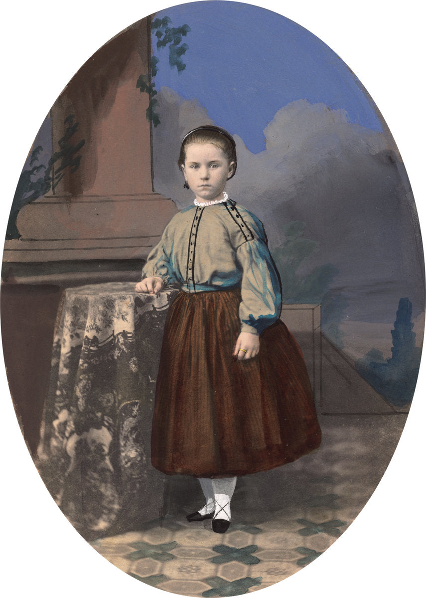 1860s by American 19th Century (Portrait of a Girl), 16X12"(A3)Poster Print