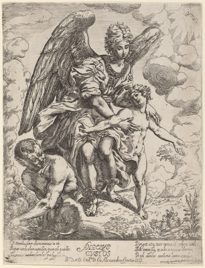 Guardian Angel by Girolamo Imperiale I (Italian, died c. 1639), 16X12