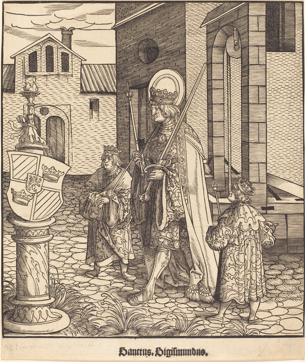 Saint Sigismundus by Leonhard Beck (German, c. 1480 - 1542), 16X12"(A3)Poster Print