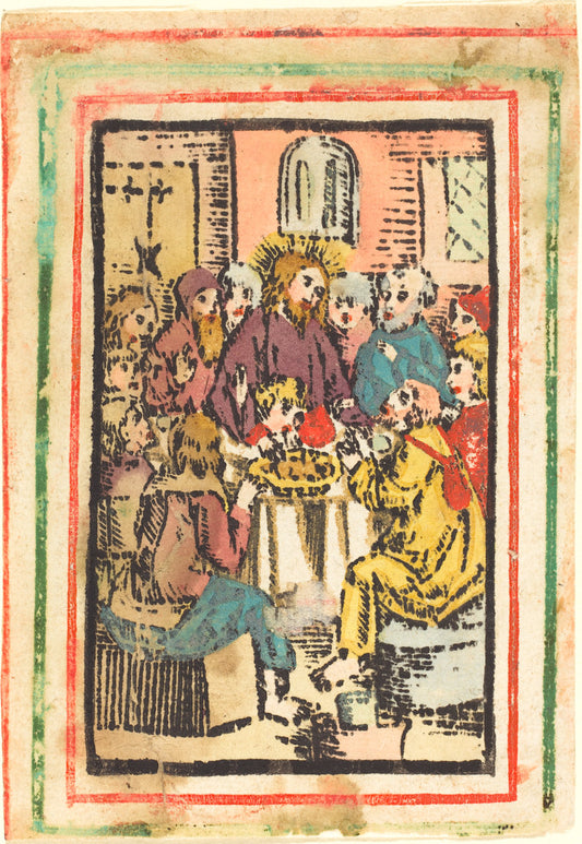 c. 1480/1500 by German 15th Century (The Last Supper), 16X12"(A3)Poster Print