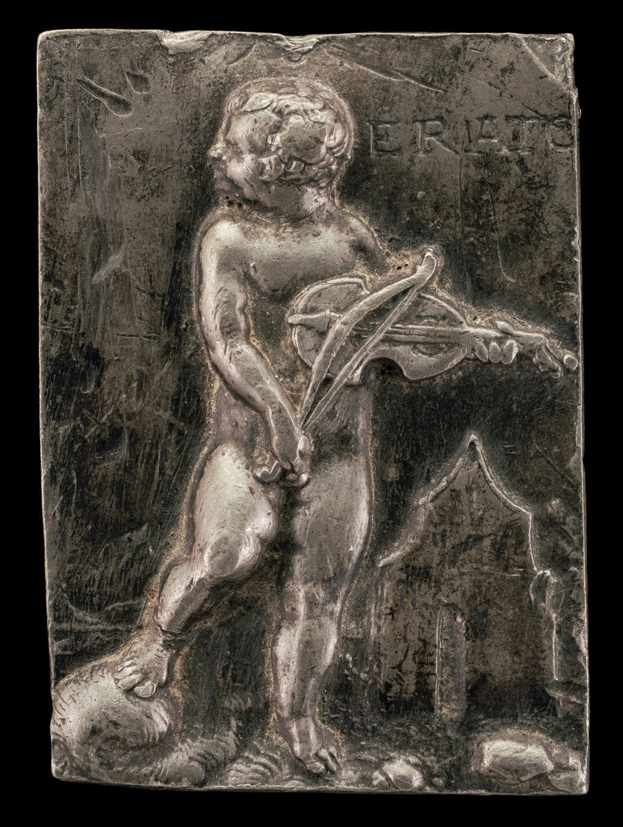 A Putto Symbolizing the Muse Erato by Attributed to Peter Flötner (German, c. 1485 - 1546), 16X12"(A3)Poster Print