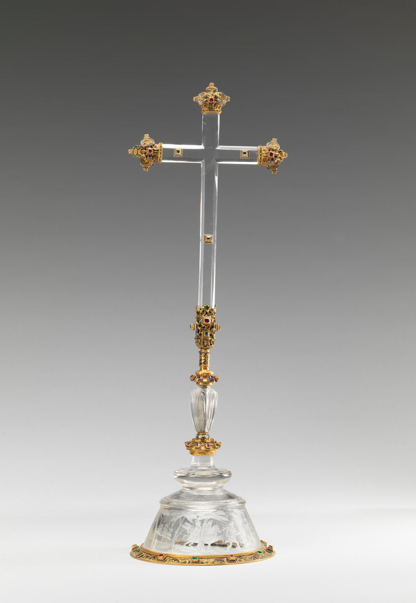 Altar Cross by Attributed to Saracchi Workshop (foot); Western European 19th Century (cross and its mounts) (Italian, active 16th century), 16X12"(A3)Poster Print