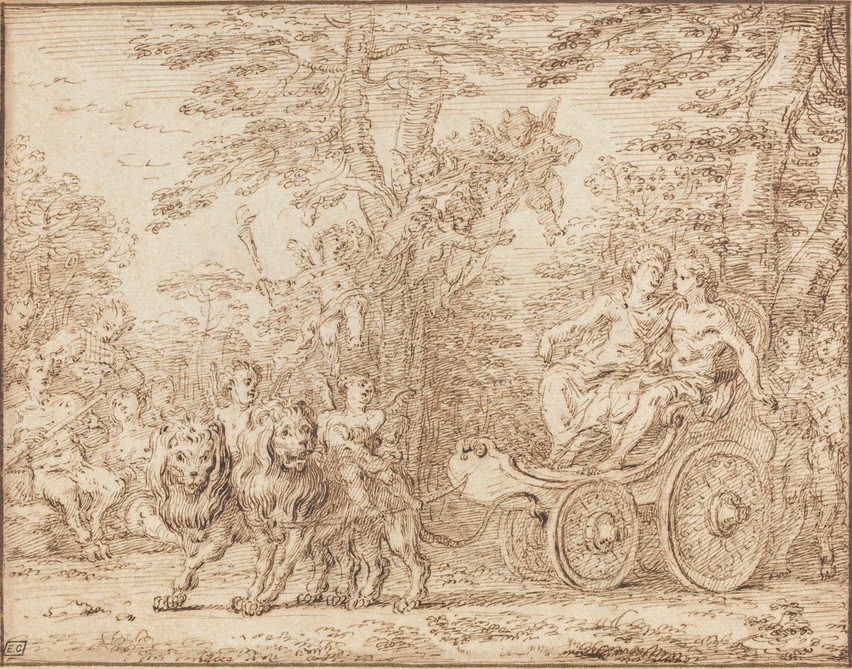 The Triumph of Marriage by Claude Gillot (French, 1673 - 1722), 16X12"(A3)Poster Print
