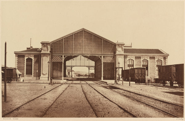 Toulon, Gare (Toulon, Train Station) by Édouard-Denis Baldus (French, 1813 - 1889), 16X12"(A3)Poster Print