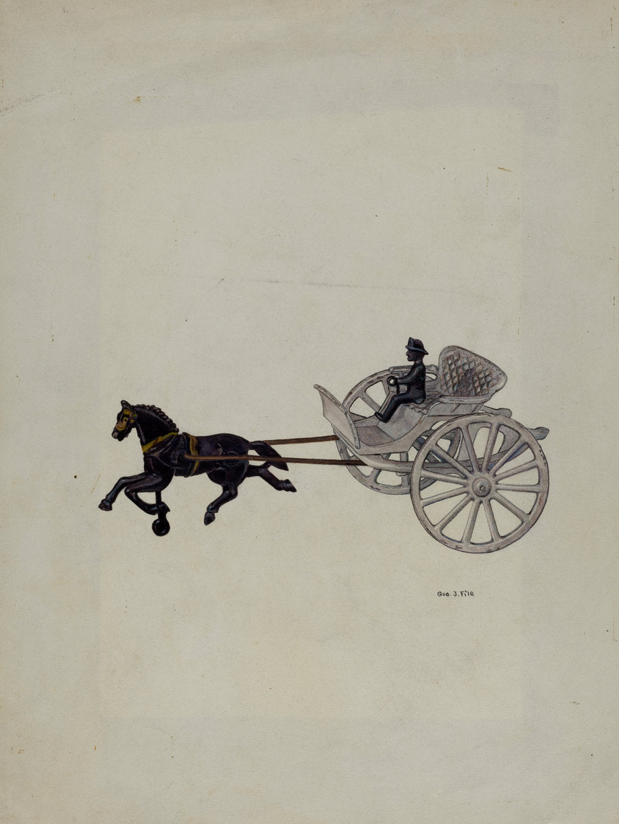 Trotter and Gig Iron Toy by George File (American, active c. 1935), 16X12"(A3)Poster Print