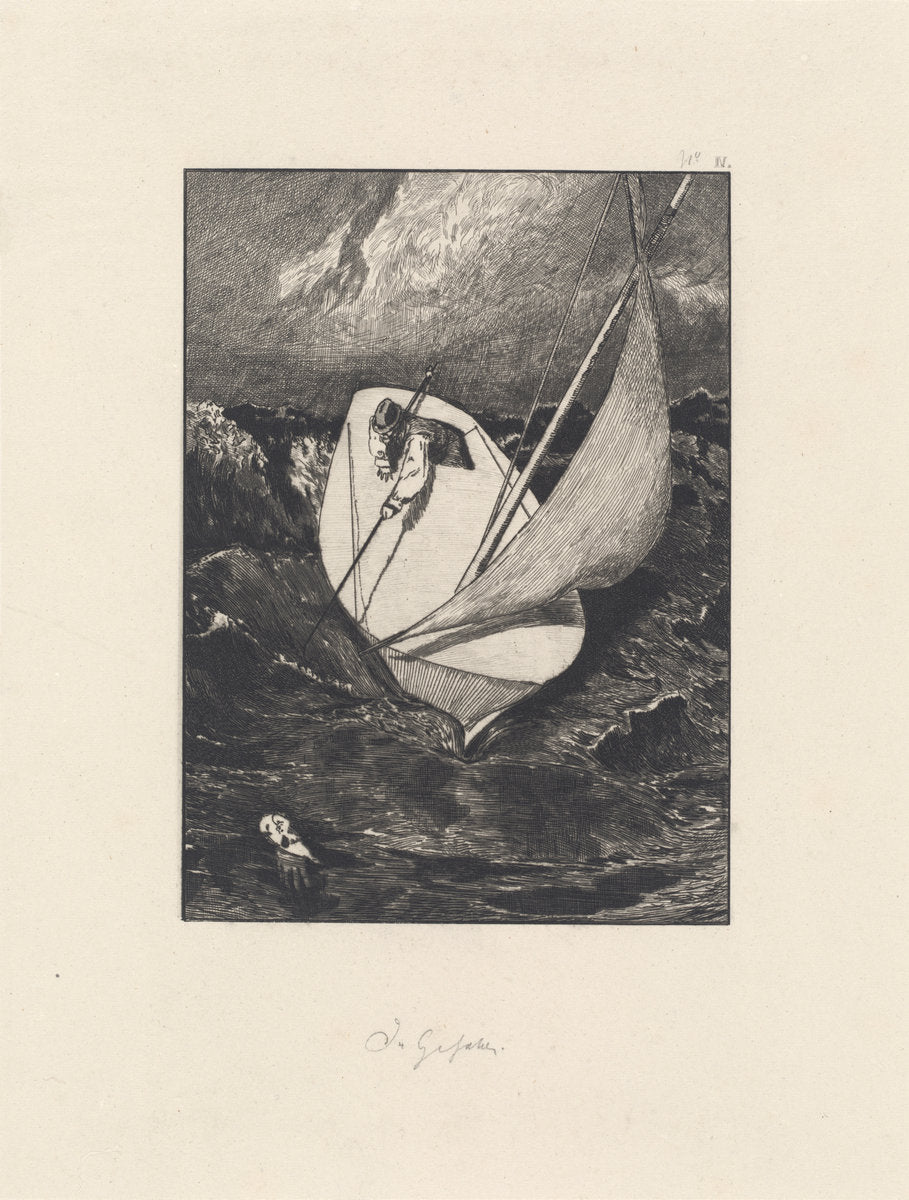 Rescue (Rettung) by Max Klinger (German, 1857 - 1920), 16X12"(A3)Poster Print