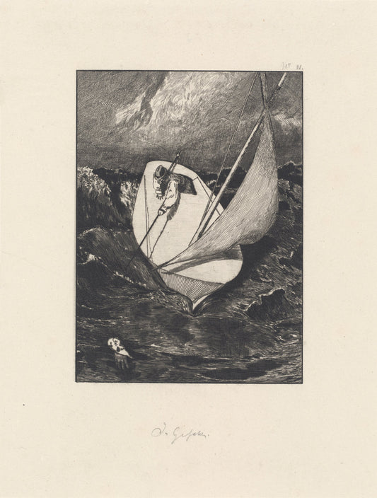 Rescue (Rettung) by Max Klinger (German, 1857 - 1920), 16X12"(A3)Poster Print