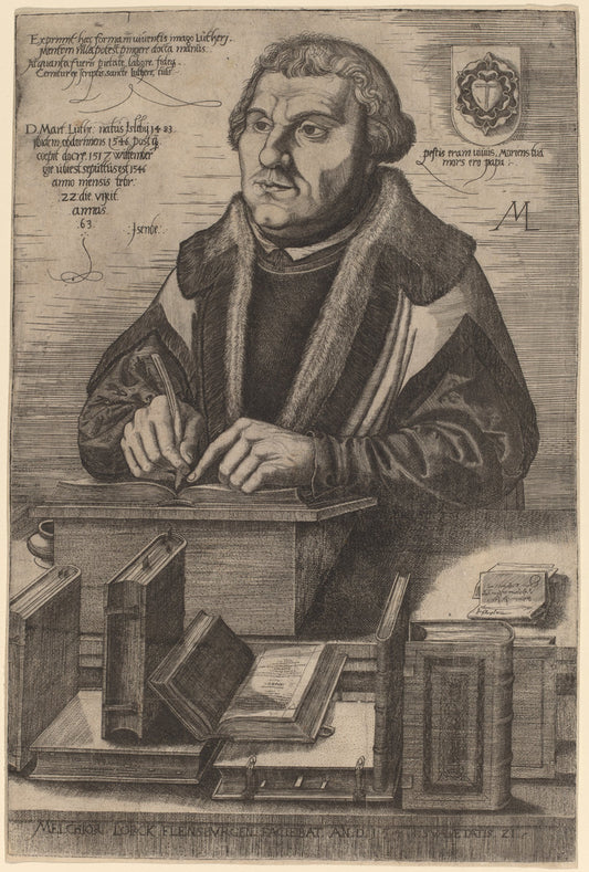 Martin Luther by Melchior Lorch (Danish, 1526/1527 - 1583 or after), 16X12"(A3)Poster Print