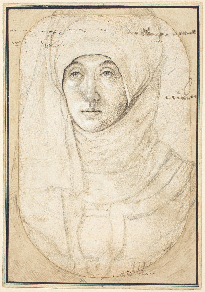 Portrait of a Woman [recto] by Hans Holbein the Elder (German, c. 1465 - 1524), 16X12"(A3)Poster Print