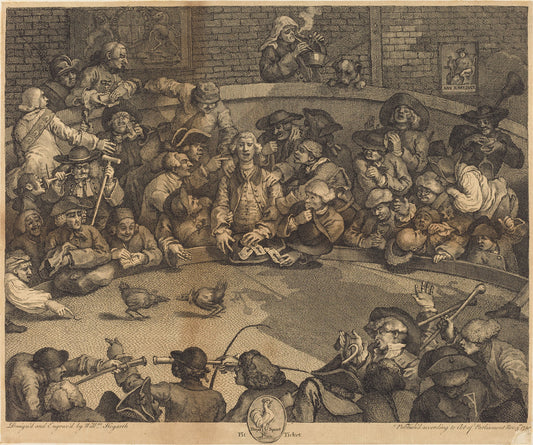 The Cockpit by William Hogarth (English, 1697 - 1764), 16X12"(A3)Poster Print