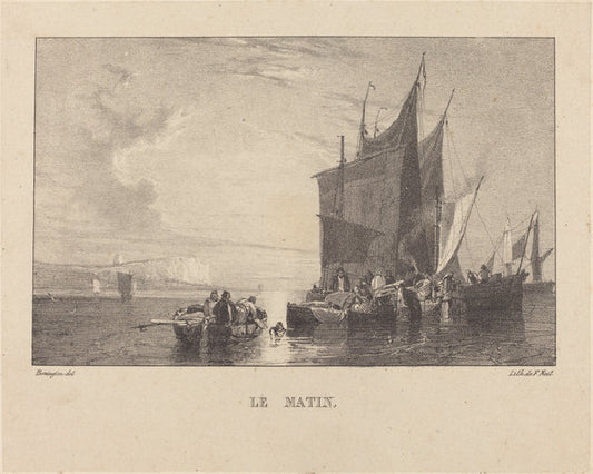 Le matin by Richard Parkes Bonington (British, 1802 - 1828), 16X12"(A3)Poster Print