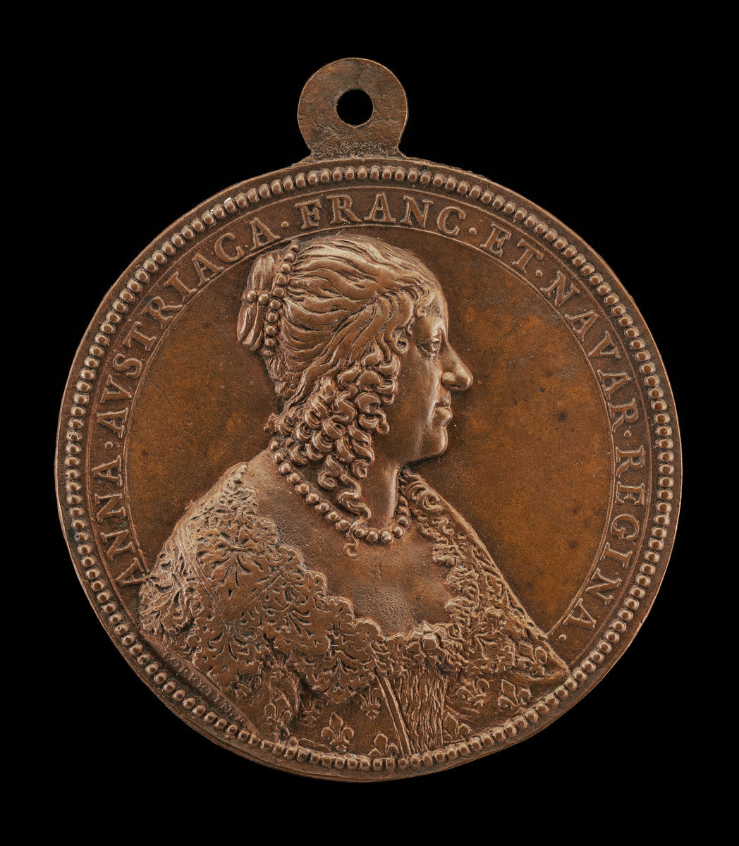 Anne of Austria, 1601-1666, Wife of King Louis XIII of France 1615 [obverse] by Jean Darmand, called Lorfelin (French, c. 1600 - 1669), 16X12"(A3)Poster Print