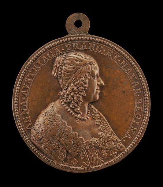 Anne of Austria, 1601-1666, Wife of King Louis XIII of France 1615 [obverse] by Jean Darmand, called Lorfelin (French, c. 1600 - 1669), 16X12"(A3)Poster Print