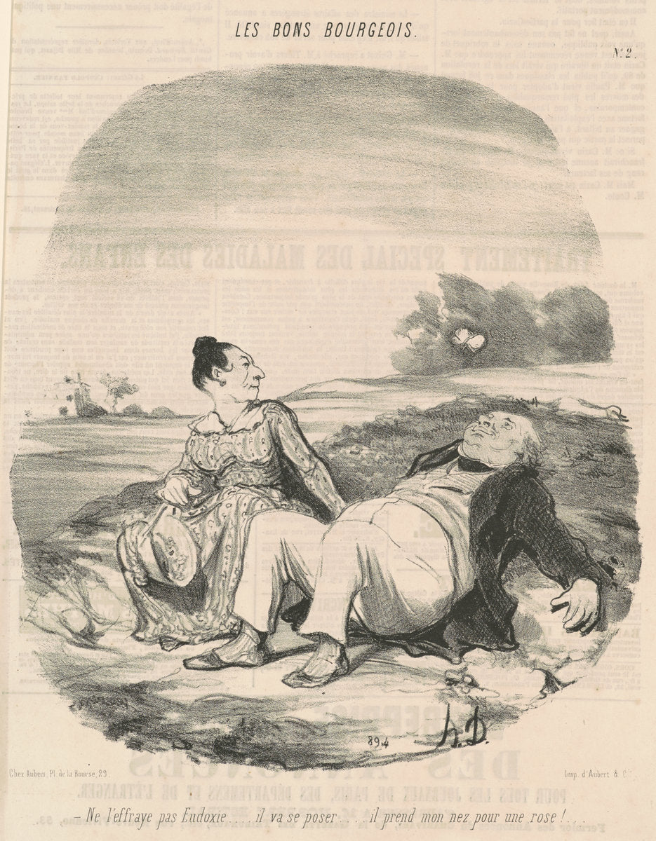 Ne l'effraye pas Eudoxie... by Honoré Daumier (French, 1808 - 1879), 16X12"(A3)Poster Print