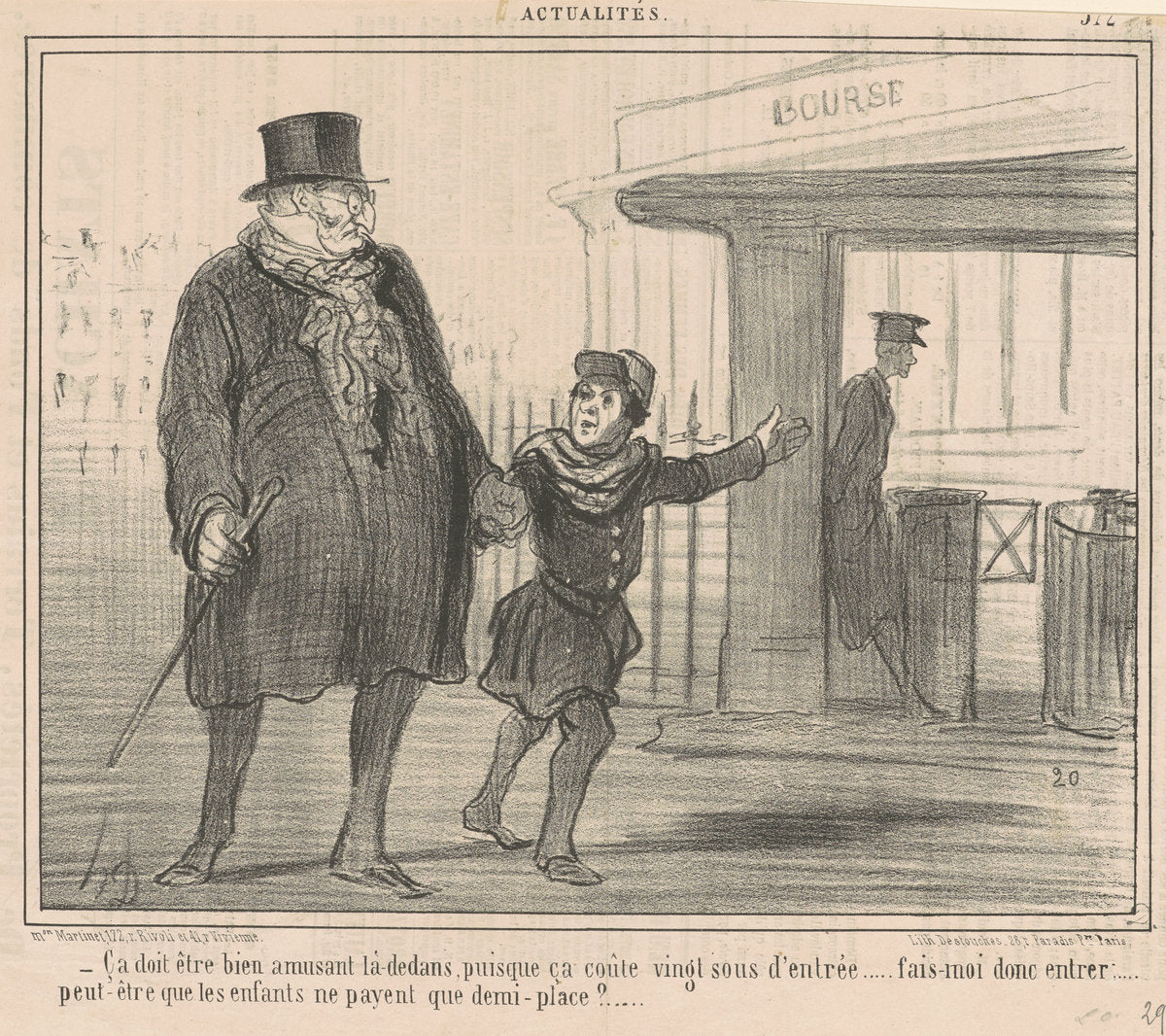 Ca doit être bien amusant la-dedans ... by Honoré Daumier (French, 1808 - 1879), 16X12"(A3)Poster Print