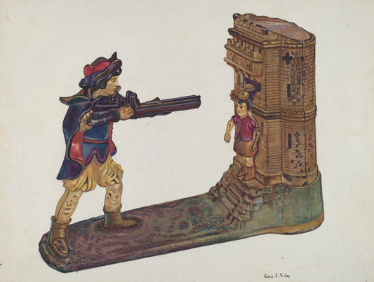 Toy Bank: William Tell by George File (American, active c. 1935), 16X12"(A3)Poster Print