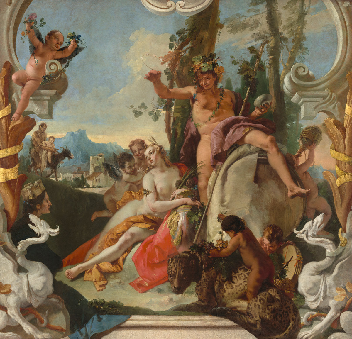 Bacchus and Ariadne by Giovanni Battista Tiepolo (Venetian, 1696 - 1770), 16X12"(A3)Poster Print