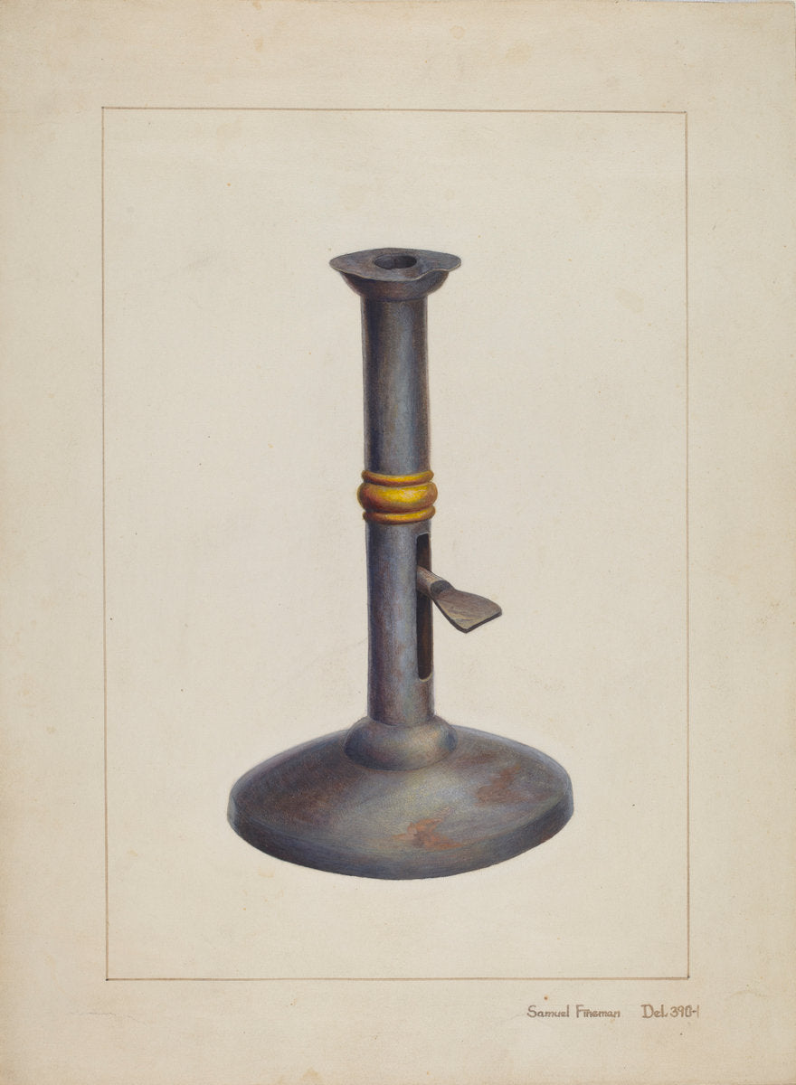 Candlestick by Samuel Fineman (American, active c. 1935), 16X12"(A3)Poster Print
