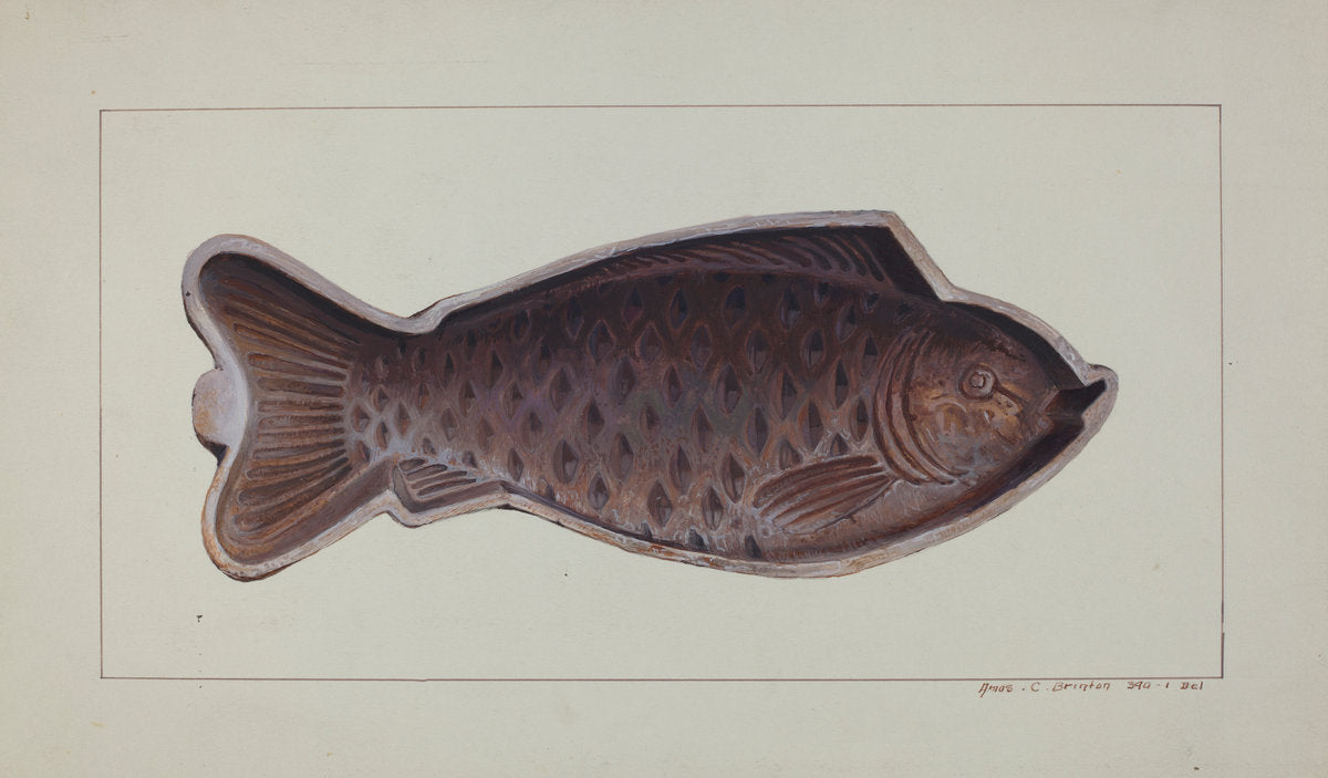 Fish Mold by Amos C. Brinton (American, 1888 - 1982), 16X12"(A3)Poster Print