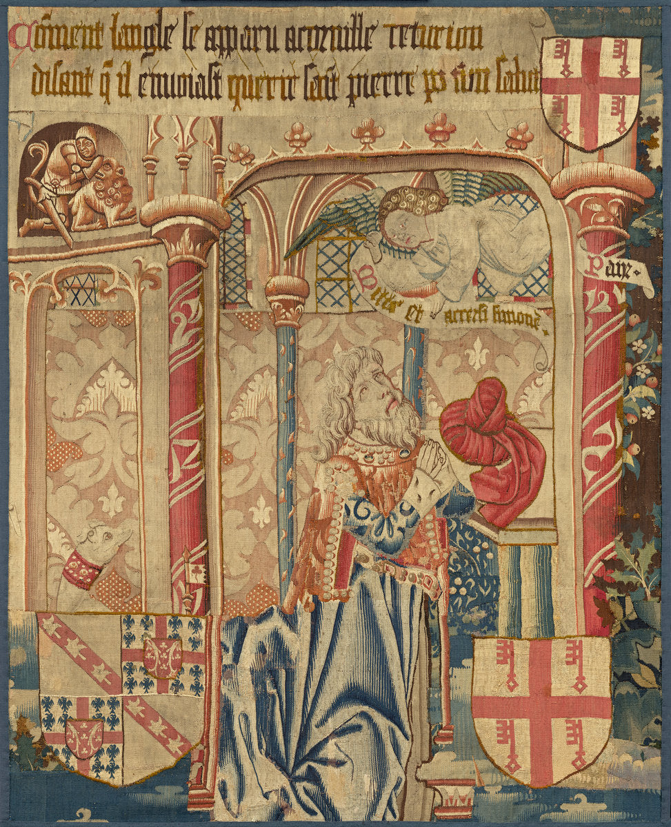 c. 1460 by Netherlandish 15th Century (The Vision of the Centurion Cornelius), 16X12"(A3)Poster Print