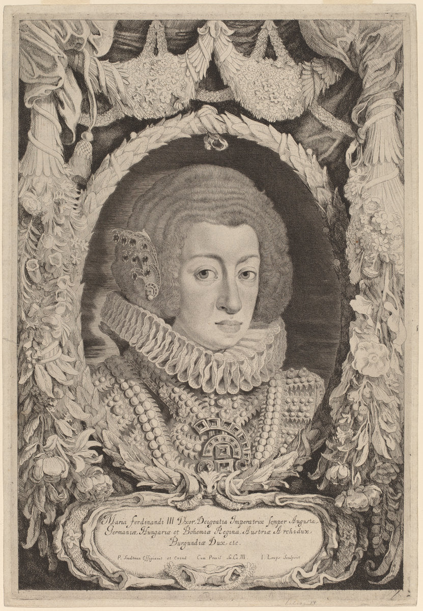 Maria Anna of Spain by Jacob Louis after Pieter Claesz Soutman (Dutch, 1595 - 1635 or after), 16X12"(A3)Poster Print
