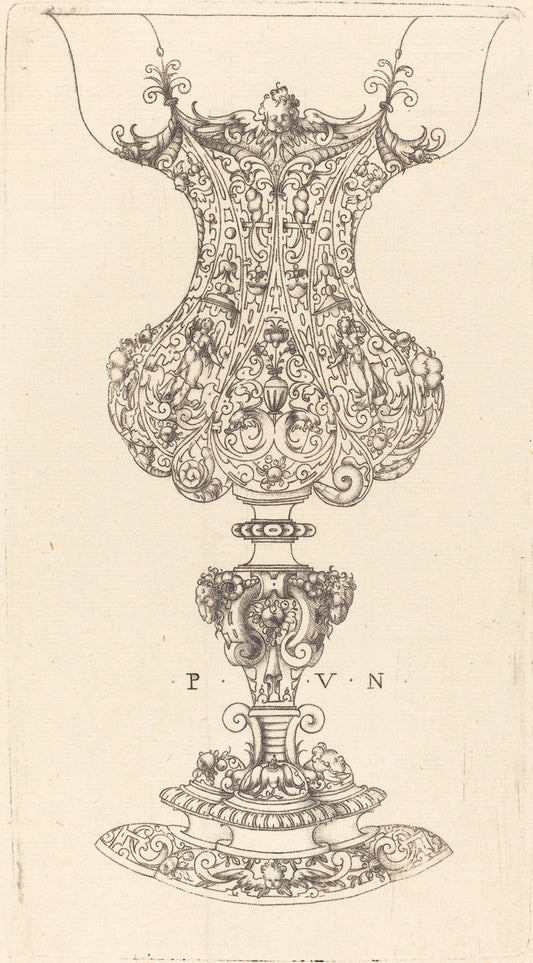 Ornamented Vase by Paul Flindt II (German, active 1601 - 1618), 16X12"(A3)Poster Print