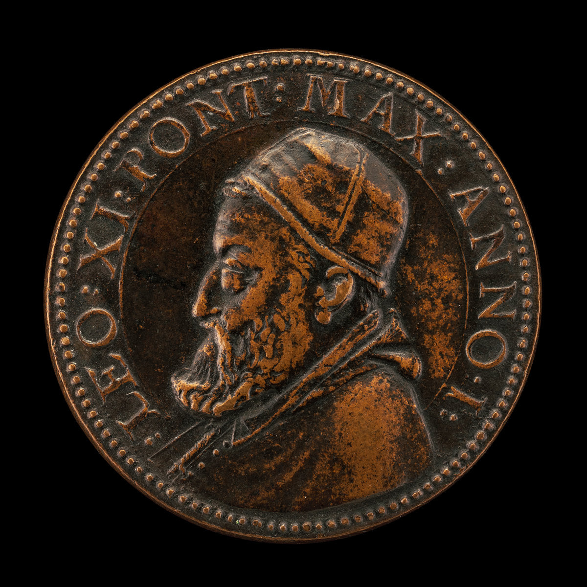 Leo XI (Alessandro Ottaviano de' Medici, 1535-1605), Pope 1605 [obverse] by Giorgio Rancetti (Florentine, 1558 - 1610), 16X12"(A3)Poster Print