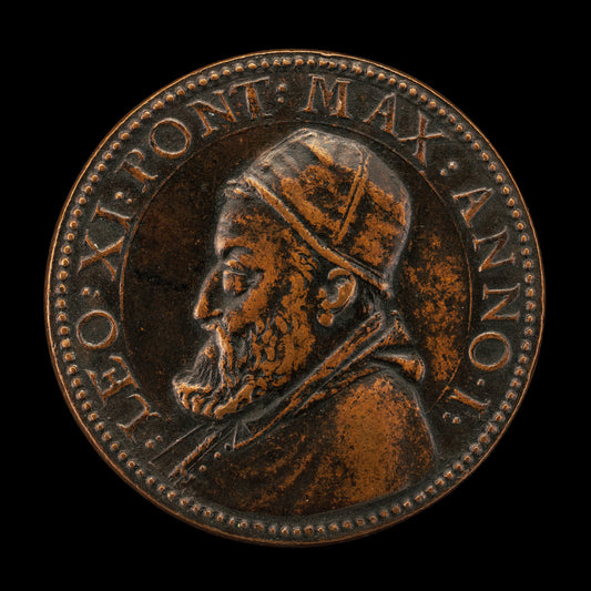 Leo XI (Alessandro Ottaviano de' Medici, 1535-1605), Pope 1605 [obverse] by Giorgio Rancetti (Florentine, 1558 - 1610), 16X12"(A3)Poster Print