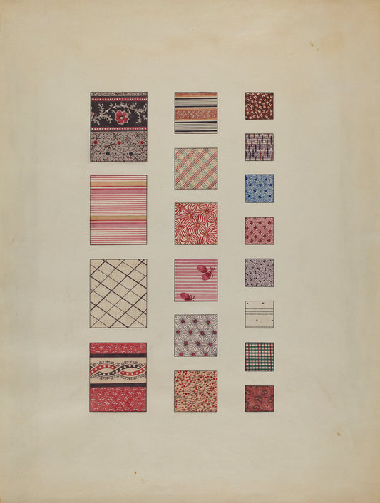 Printed Cottons by Martha Reed (American, active c. 1935), 16X12"(A3)Poster Print