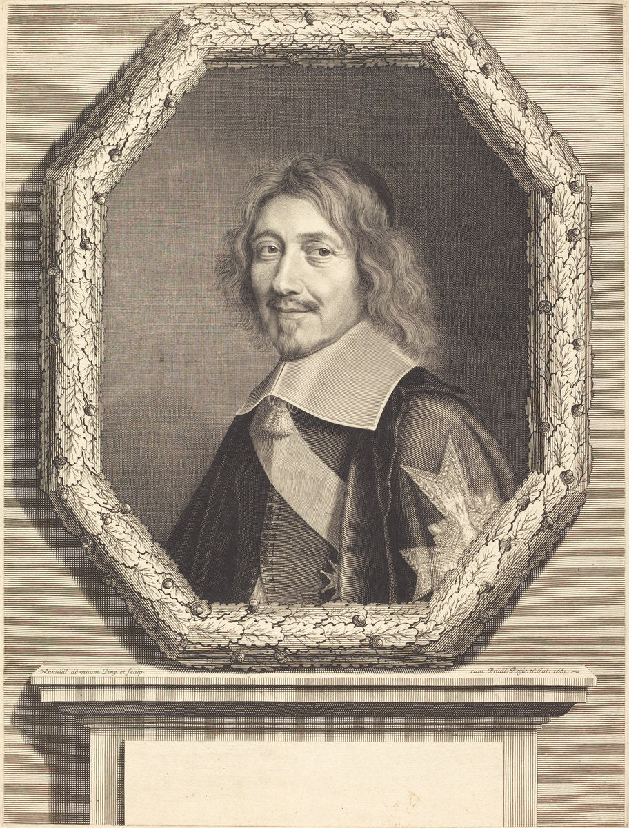 Chancellor Michel Le Tellier by Robert Nanteuil (French, 1623 - 1678), 16X12"(A3)Poster Print