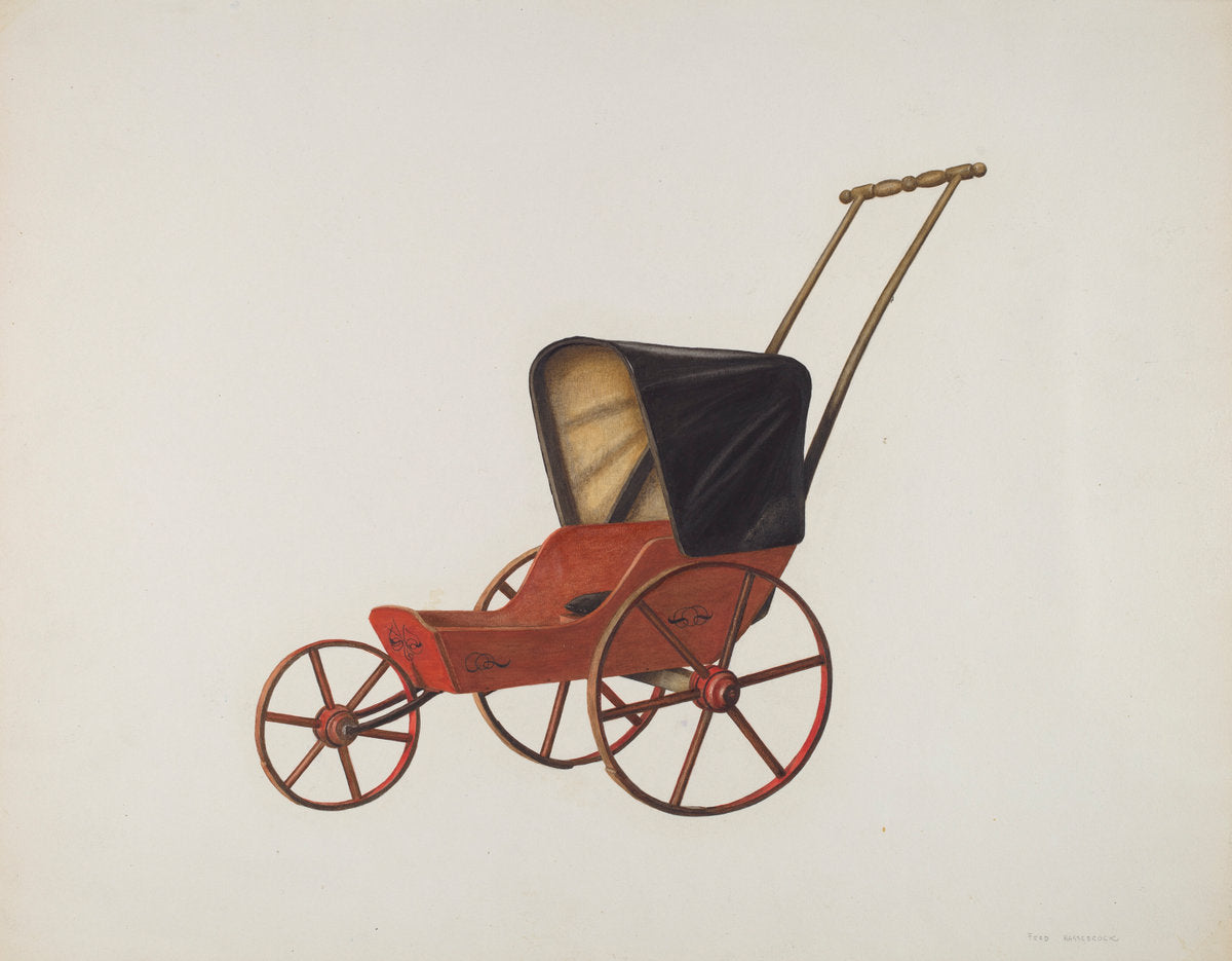 Baby Carriage by Fred Hassebrock (American, active c. 1935), 16X12"(A3)Poster Print