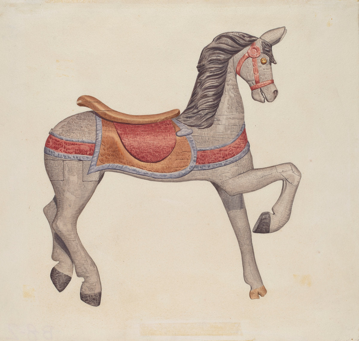 Carousel Horse by Albert Ryder (American, active c. 1935), 16X12"(A3)Poster Print