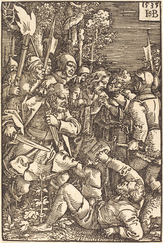 Christ Taken Captive by Sebald Beham (German, 1500 - 1550), 16X12"(A3)Poster Print