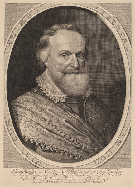 Hendrik Matthias, Count of Thurn and Taxis by Willem Jacobsz Delff after Michiel van Miereveld (Dutch, 1580 - 1638), 16X12"(A3)Poster Print
