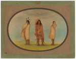 Three Iroquois Indians by George Catlin (American, 1796 - 1872), 16X12"(A3)Poster Print