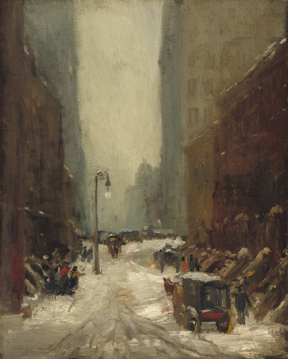 Snow in New York by Robert Henri (American, 1865 - 1929), 16X12"(A3)Poster Print