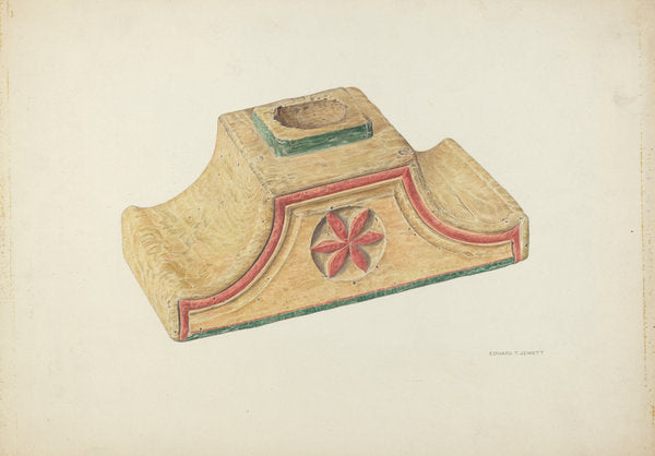 Candleholder (Ecclesiastical) by Edward Jewett (American, active c. 1935), 16X12"(A3)Poster Print
