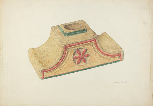 Candleholder (Ecclesiastical) by Edward Jewett (American, active c. 1935), 16X12"(A3)Poster Print