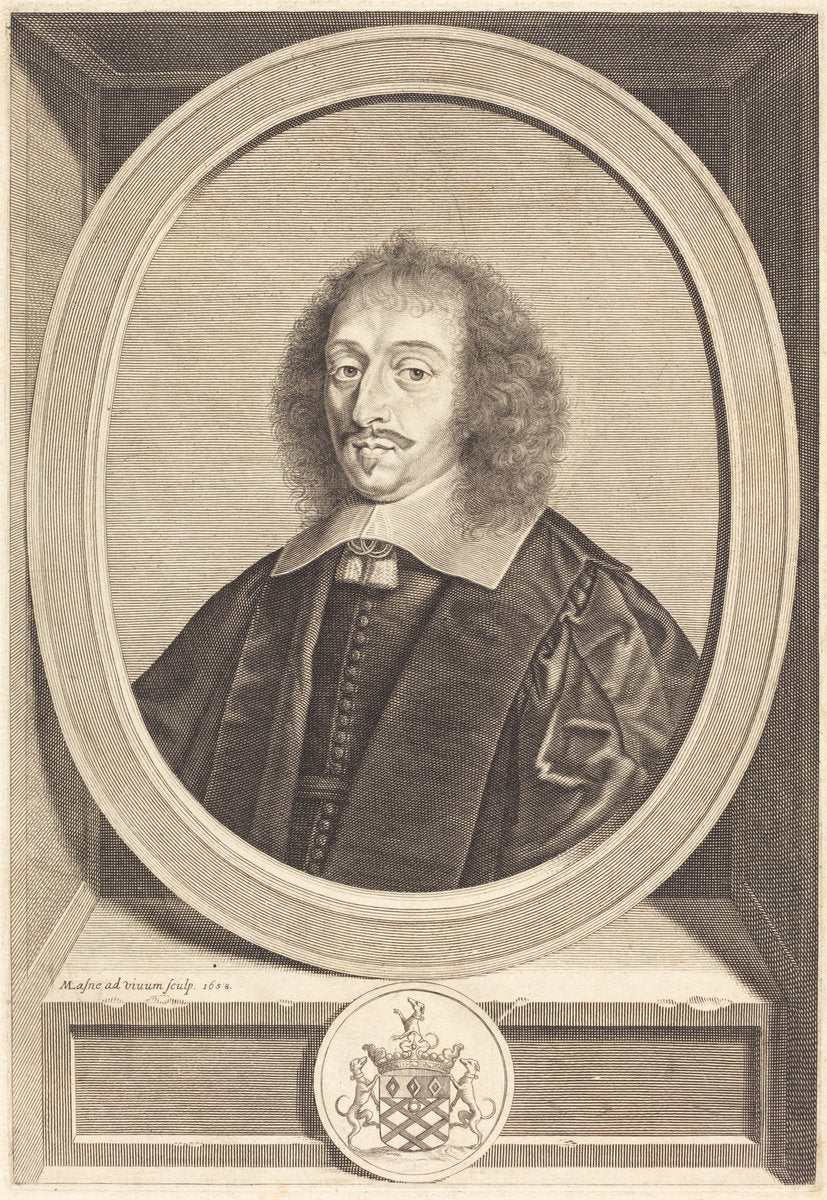 N. Paget by Michel Lasne (French, 1590 or before - 1667), 16X12"(A3)Poster Print