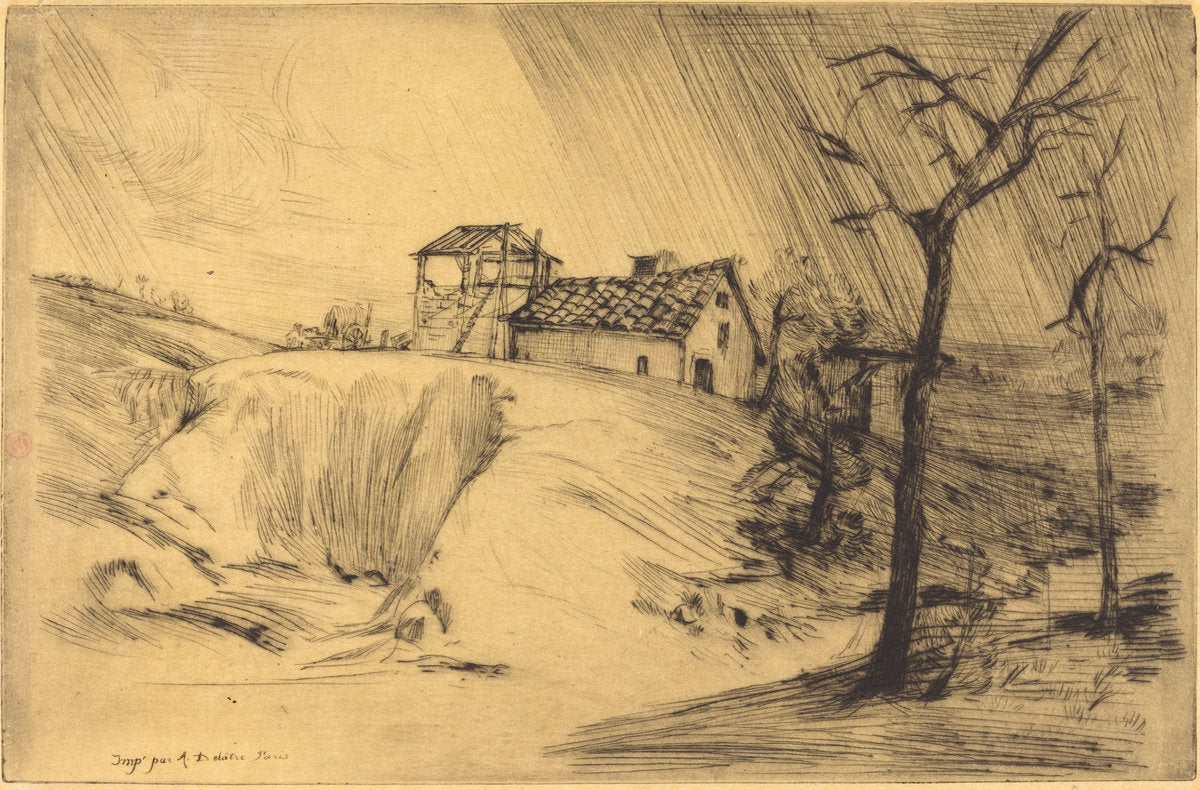 Brick-works (La Briqueterie) by Alphonse Legros (French, 1837 - 1911), 16X12"(A3)Poster Print
