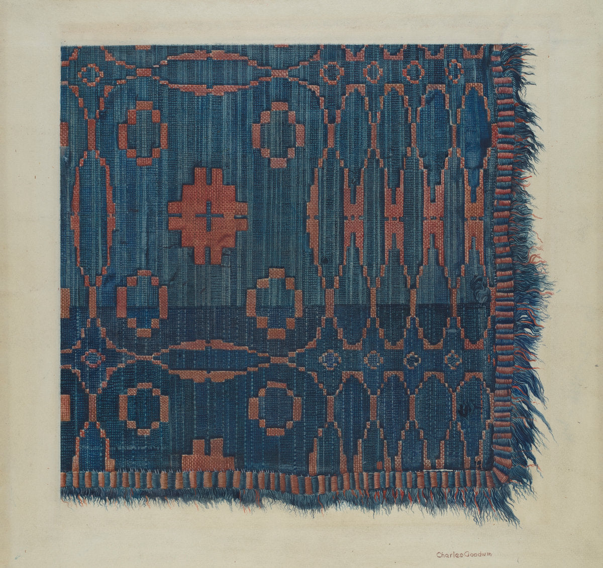 Coverlet by Charles Goodwin (American, active c. 1935), 16X12"(A3)Poster Print