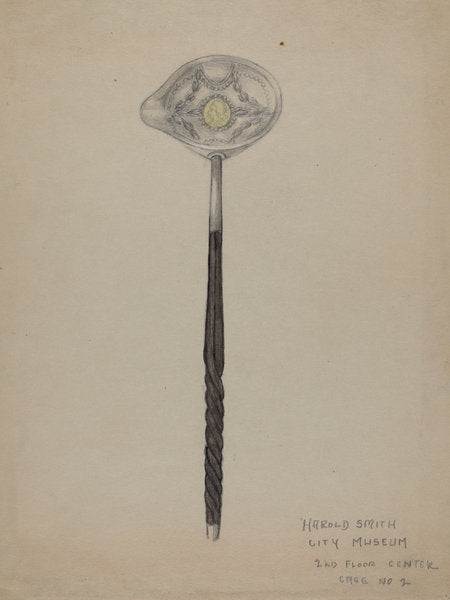 Silver Punch Ladle by Harold Smith (American, active c. 1935), 16X12"(A3)Poster Print