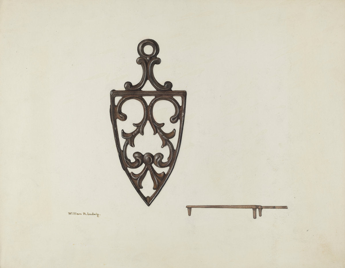 Trivet by William Ludwig (American, active c. 1935), 16X12"(A3)Poster Print
