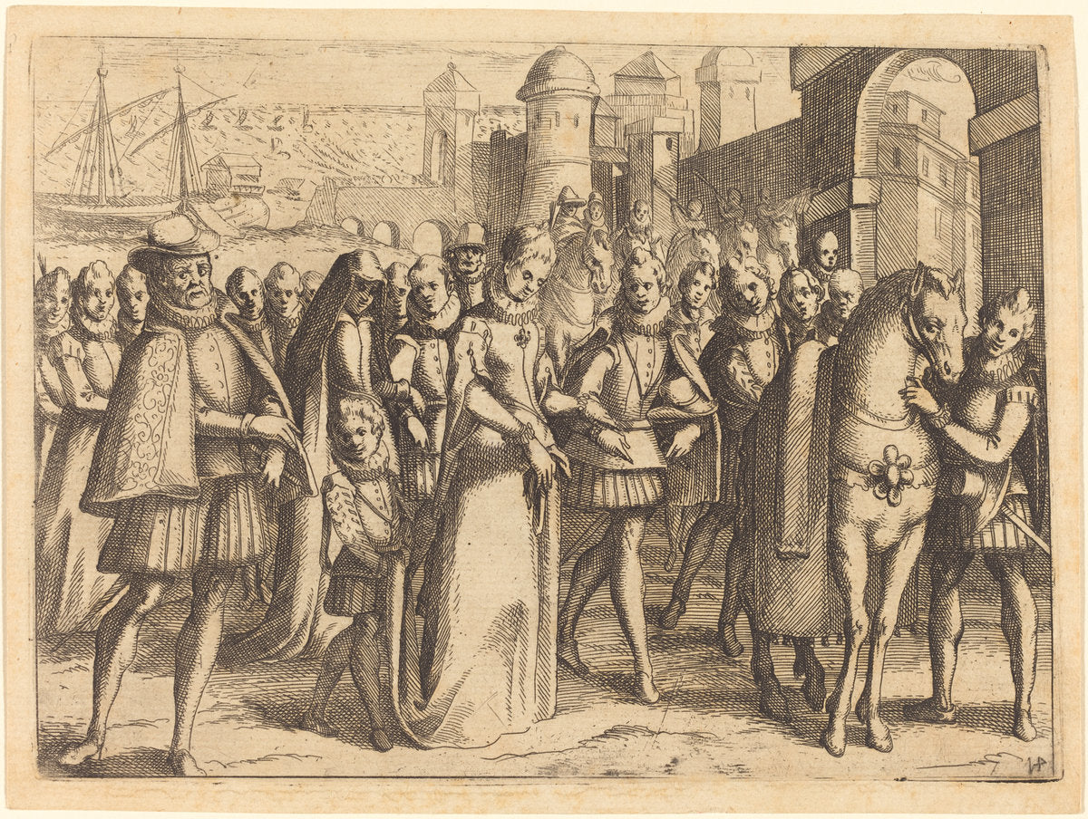 Arrival at Valencia by Jacques Callot (French, 1592 - 1635), 16X12"(A3)Poster Print