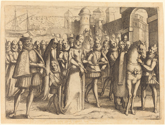Arrival at Valencia by Jacques Callot (French, 1592 - 1635), 16X12"(A3)Poster Print