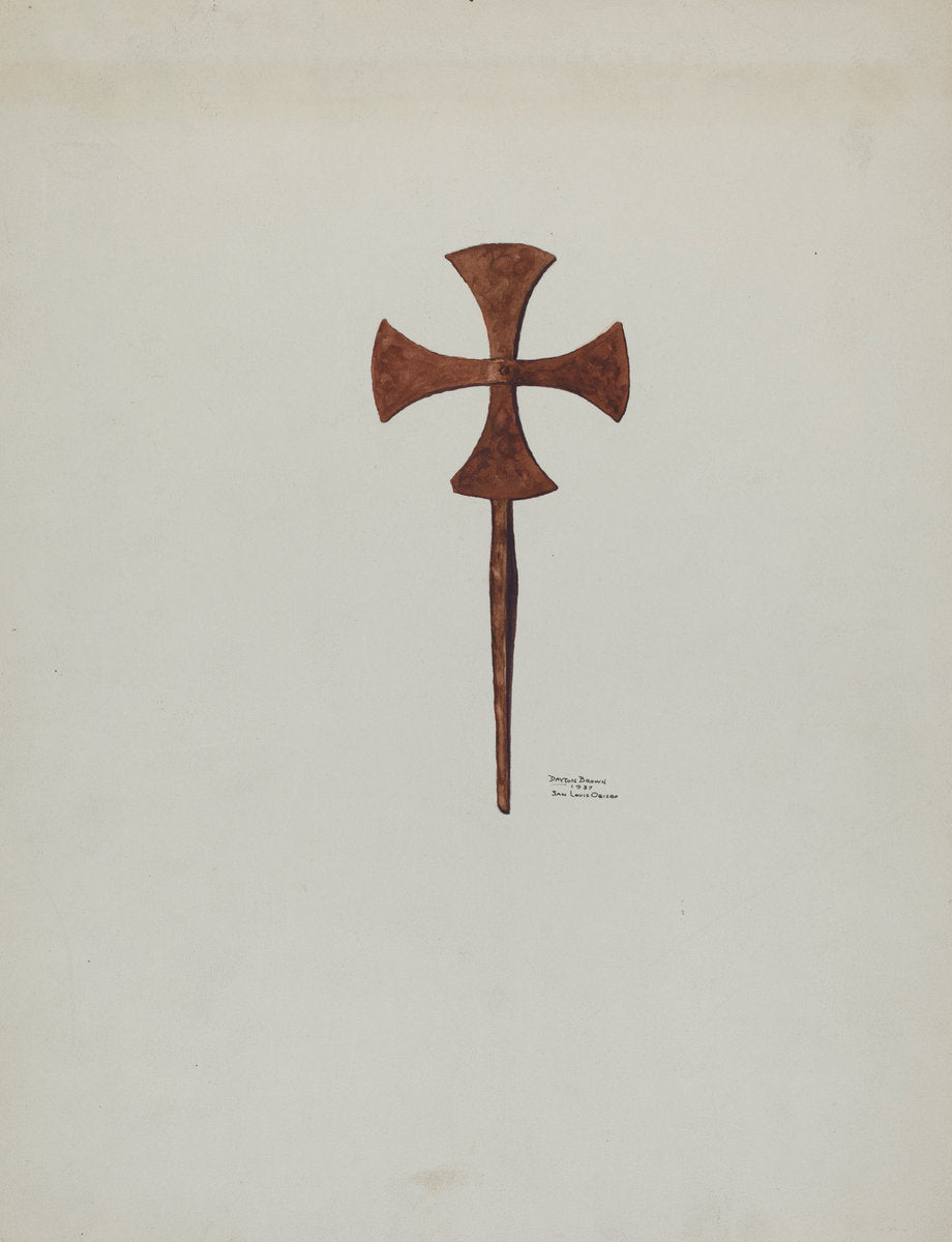 Iron Cross by Dayton Brown (American, active c. 1935), 16X12"(A3)Poster Print
