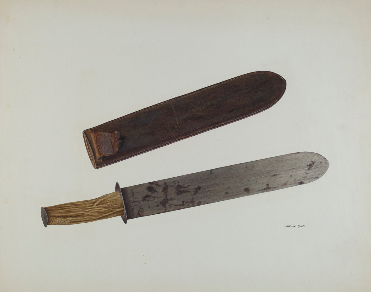 Knife and Sheath by Albert Rudin (American, active c. 1935), 16X12"(A3)Poster Print